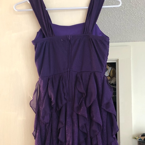 Girls purple sparkly dress - Picture 4 of 5